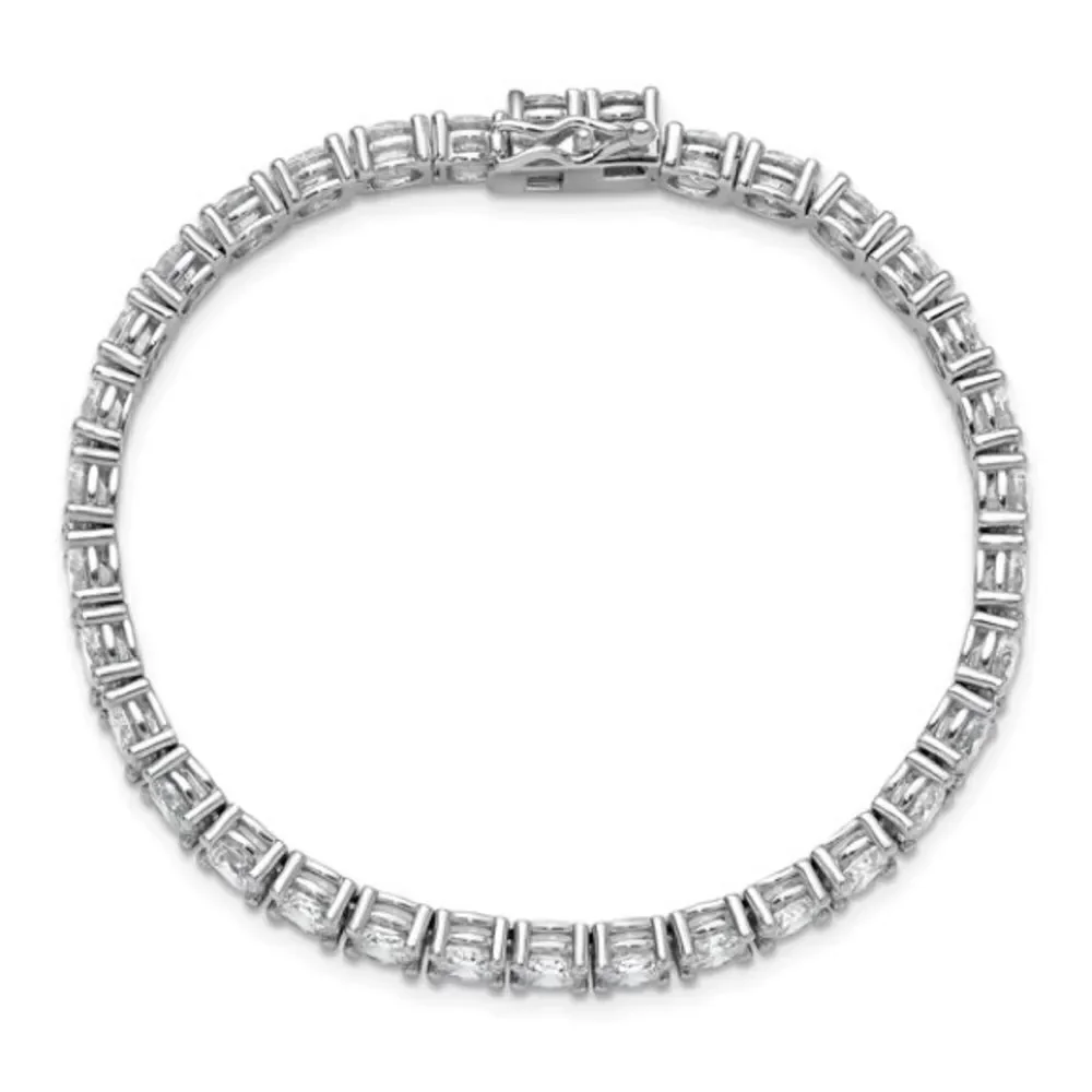 Elegant Sterling Silver CZ Tennis Bracelet